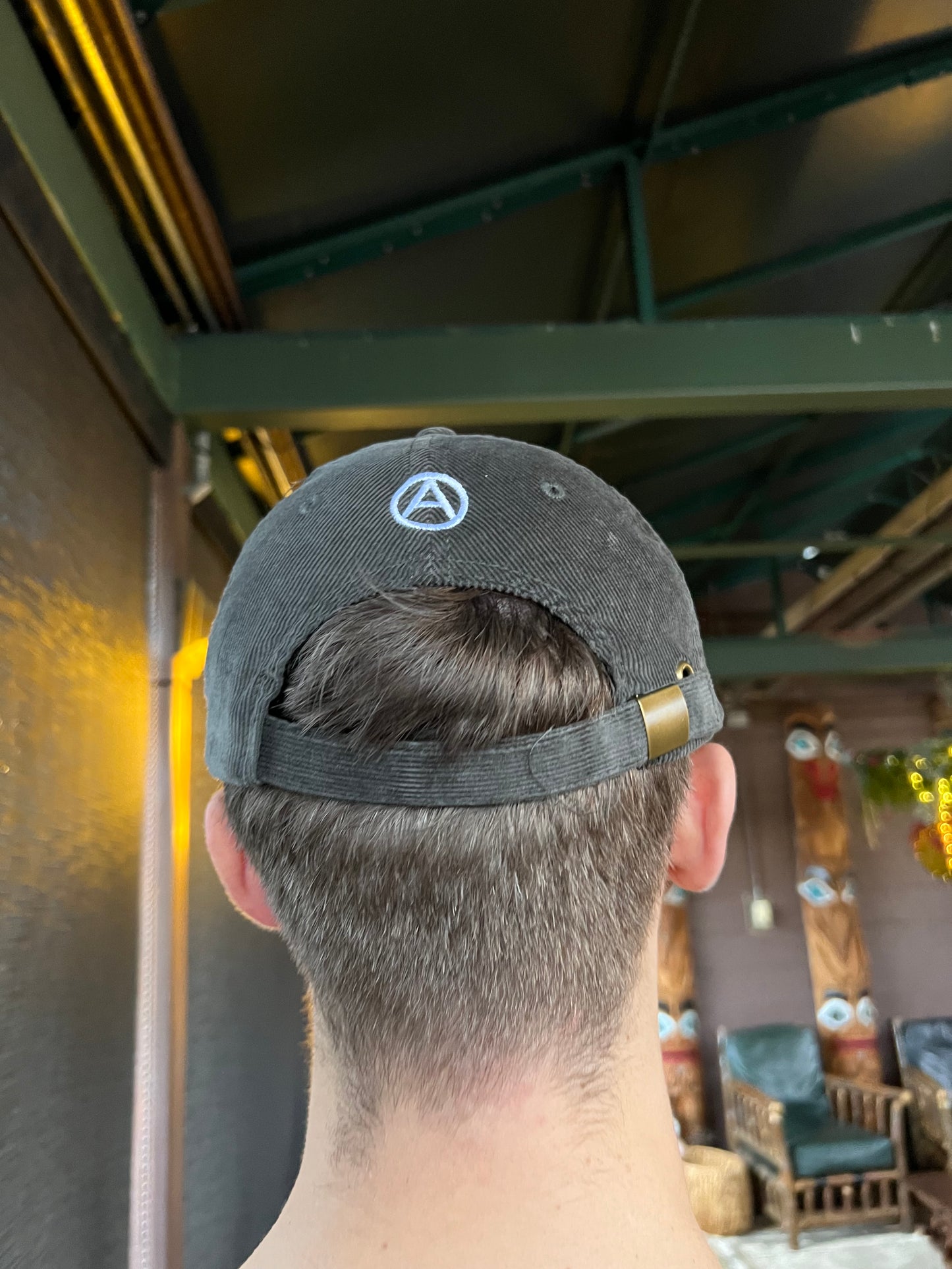 Graffiti corduroy cap
